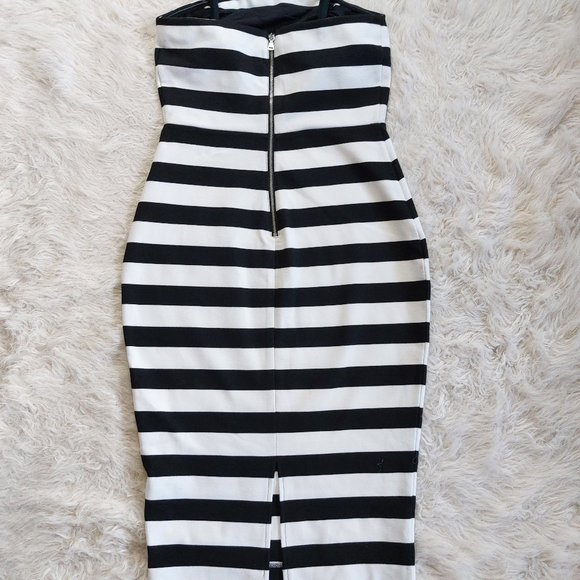 Express Women's Black and White Stripped Shift Siz 0 - Picture 3 of 8